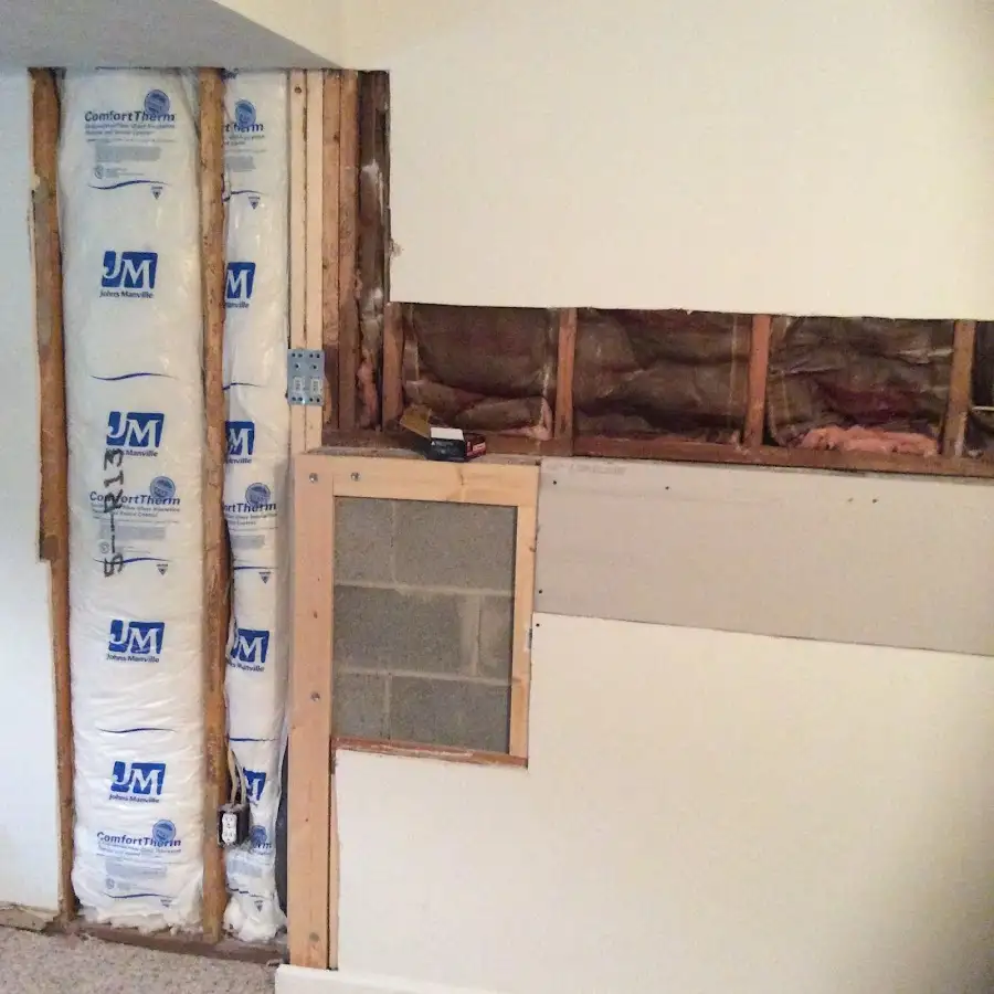 Wall insulation replacement during Structural Drying in Summit